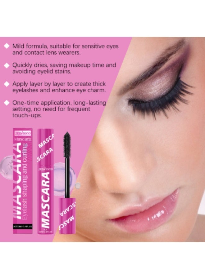 zephoco makeup mascara women make up, girls gift, eyelashes beauty mascara, lashes cosmetics eyelashes extensions, black - Image 2